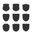 shield icons set vector image