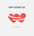 heart icons logo design template vector image