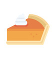slice pie icon thanksgiving related vector image vector image