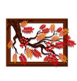 wall-mounted decor handmade wooden frame vector image
