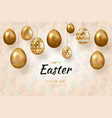 composition of easter eggs festive background vector image vector image