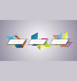 info banners with geometric simple shapes vector image vector image