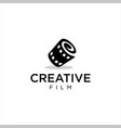 Gold cinema or movie logo Royalty Free Vector Image