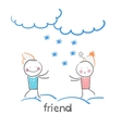 friend vector image