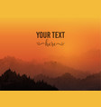 sunset in forest mountains traditional oriental vector image