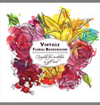 vintage floral composition vector image vector image
