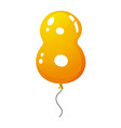 beautiful balloon with number eight filled vector image vector image