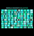 green emerald glossy gradient metal foil texture vector image