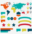 set of infographics elements in modern flat vector image