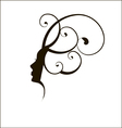 woman face silhouette profile vector image