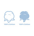 cotton 100 percent natural textile label vector image vector image