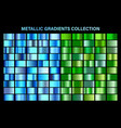 green blue glossy gradient metal foil texture vector image