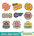 retro vintage labels vector image