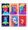 set of contemporary art poster templates vector image