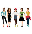 women fashion styles vector image