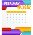 2015 calendar february vector image