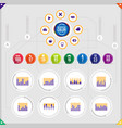 info geaph chart vector image vector image