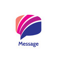 message - speech bubbles logo concept vector image vector image