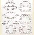 set calligraphic frames for design vector image
