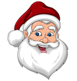 happy santa claus face side view vector image vector image