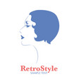 icon or avatar woman face in profile position vector image vector image