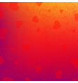 red and orange background with hearts vector image