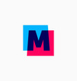 letter m lettermark initial multiply overlapping vector image vector image