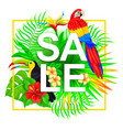 sale tropical composition vector image vector image