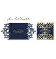 wedding invitation or greeting card with gold vector image