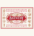 clip art with a vintage font and graphics vector image vector image