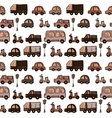 colorful hand drawn doodle cartoon cars seamless vector image