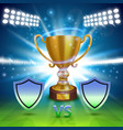 football championship cover sport cup background vector image