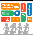 travel and vacation shopping background vector image