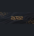 2022 new year golden logo on black background vector image vector image