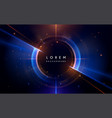 abstract blue and yellow circle light effect vector image