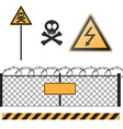 abstract warning signs set vector image