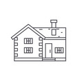 village cottage thin line icon concept vector image