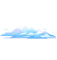 winter mountains flat style isolated vector image
