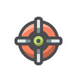 aim target shooting mark cartoon vector image