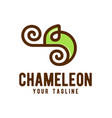 chameleon logo design template vector image vector image