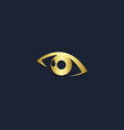eye ball sight gold logo vector image