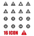 grey danger icon set vector image