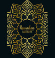ramadan kareem golden and marble holiday template vector image