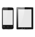 realistic digital tablet pc and mobile phone vector image
