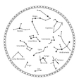 sky map with constellations vector image vector image