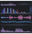 sound waves set music background eps 8 vector image vector image