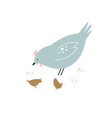 sweet hand drawn with funny hen vector image