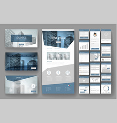 Website design template and interface elements Vector Image