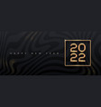 2022 new year golden logo on black background vector image vector image