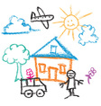 kidsdraw3 vector image